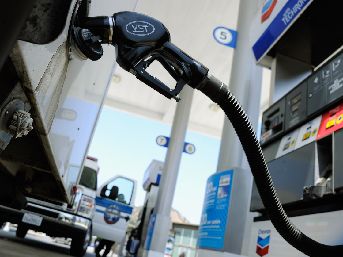 Higher prices at the pump meant the amount of money consumers spent went up last month.
