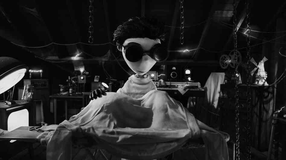 Surrounded by equipment in his attic lab, Victor (Charlie Tahan) attempts to bring his beloved dog Sparky back to life. Surrounded by equipment in his attic lab, Victor (Charlie Tahan) attempts to bring his beloved dog Sparky back to life.