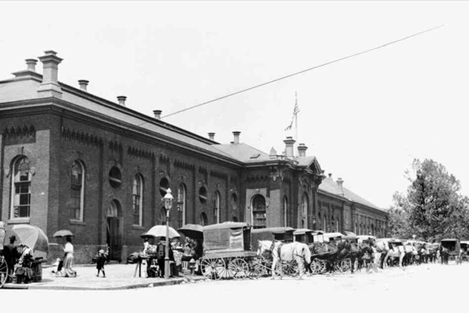 Eastern Market in Washington, D.C. was completed in 1873 and designed by German-born architect Adolf Cluss.
