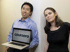 Coursera founders Andrew Ng and Daphne Koller are computer science professors at Stanford University. Coursera founders Andrew Ng and Daphne Koller are computer science professors at Stanford University.