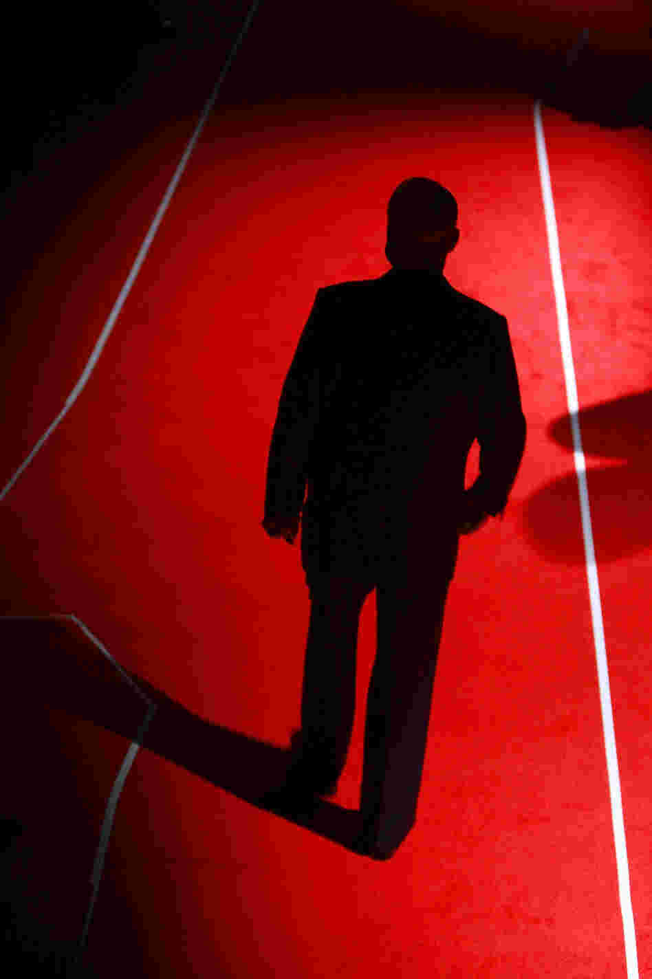 Republican presidential candidate Sen. John McCain waits backstage before the presidential debate with Obama in 2008.