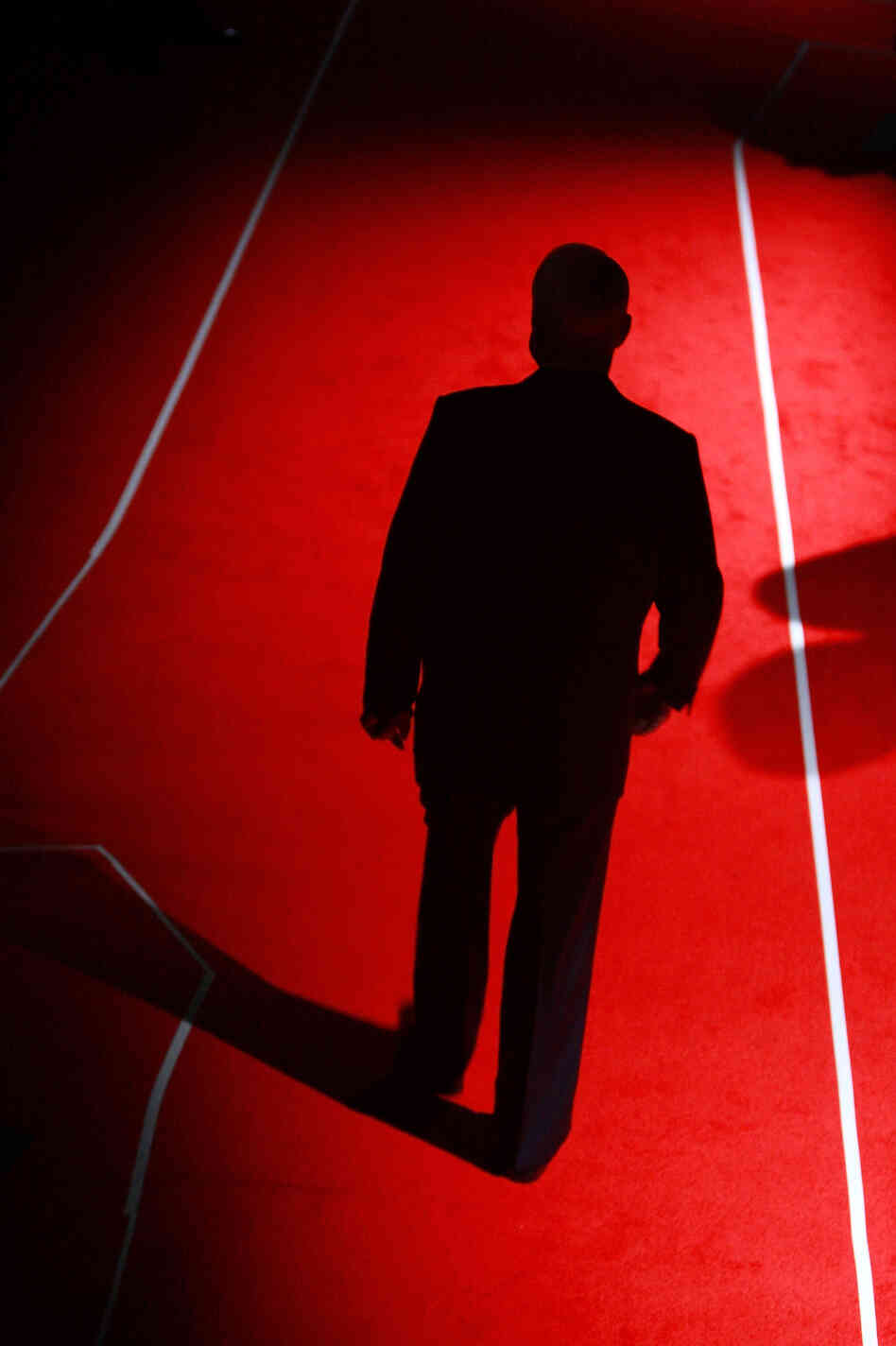 Republican presidential candidate Sen. John McCain waits backstage before the presidential debate with Obama in 2008.