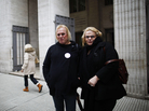Transsexuals Maiamar Abrodos (right) and Maria Laura Aleman arrive at the civil registry to begin the legal process to change their genders in Buenos Aires, Argentina, in June. Transsexuals Maiamar Abrodos (right) and Maria Laura Aleman arrive at the civil registry to begin the legal process to change their genders in Buenos Aires, Argentina, in June.