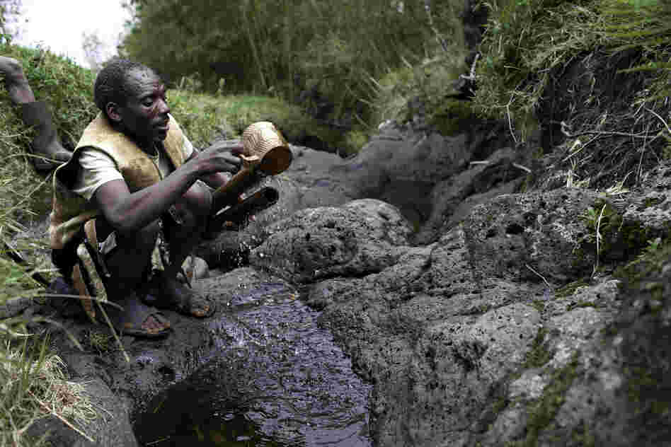 Traditionally, the Batwa used bamboo stalks to carry water and cook food — stuffing them with meat and foliage to steam over a fire. After the formation of the Mgahinga National Park, the Batwa were forced out and prohibited from any hunting or gathering.