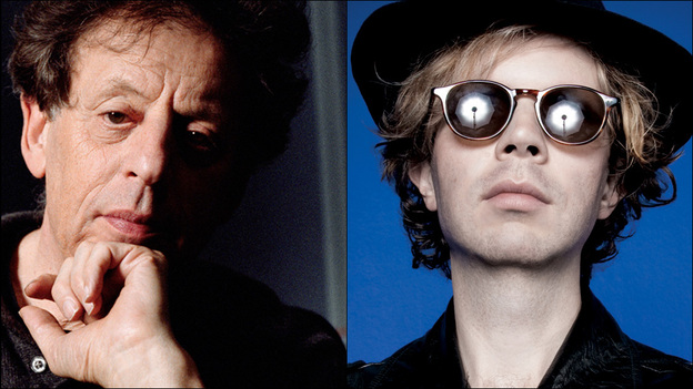 Philip Glass (left) and Beck. (Courtesy of the artists)