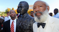 James Meredith at the University of Mississippi in 2006, as the school dedicated a bronze statue in his likeness on campus.