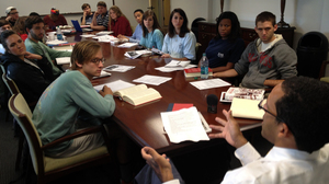 Undergraduate Ole Miss students sit in an Honors College course called "Opening the Closed Society," on the school's turbulent history.