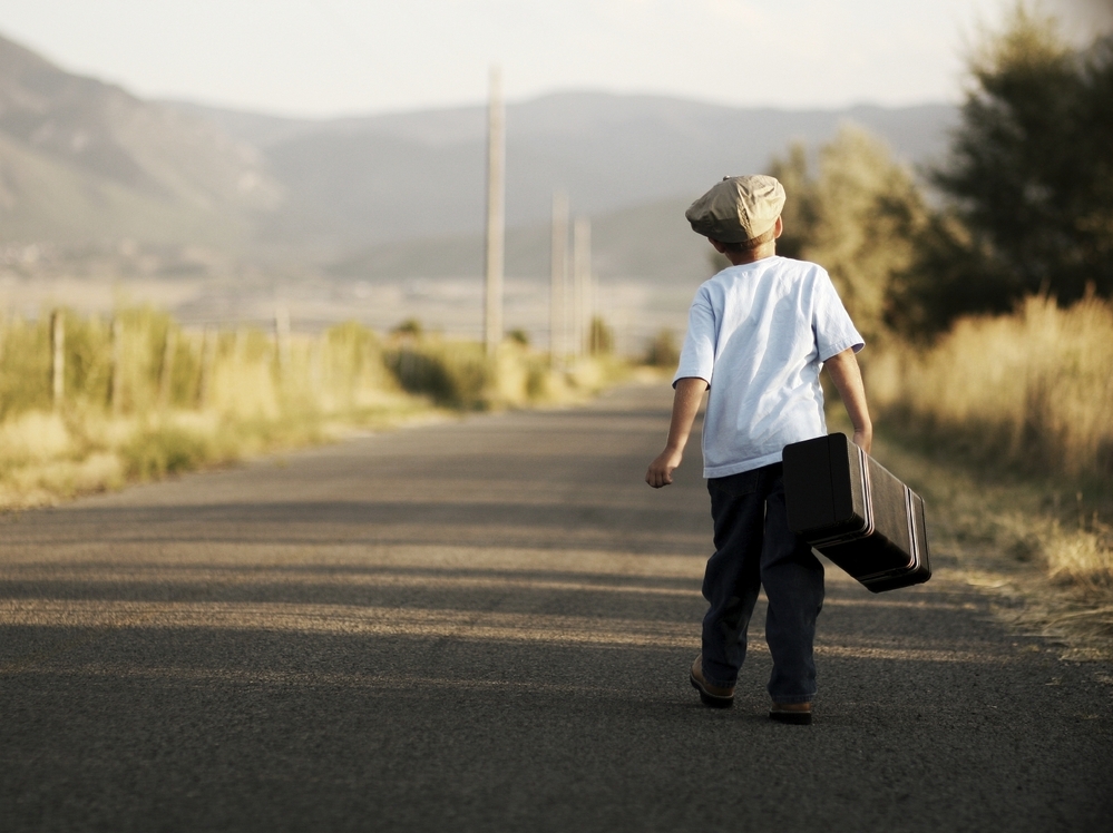 A child wandering.