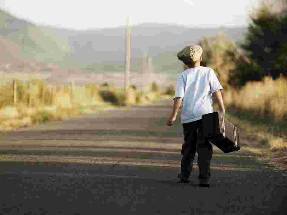 A child wandering.