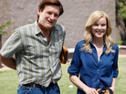 Bill Pullman plays Ken, and Marcia Cross plays his wife, Mary, in Bringing Up Bobby. Bill Pullman plays Ken, and Marcia Cross plays his wife, Mary, in Bringing Up Bobby.