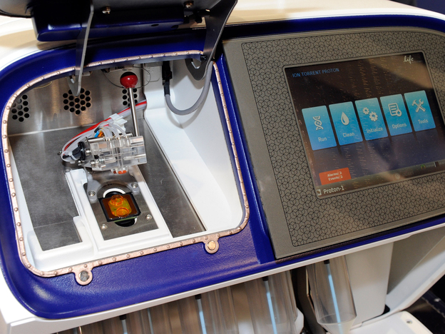 The Proton Semiconductor Sequencer from Ion Torrent Systems Inc. is a new DNA sequencing machine designed to sequence the entire human genome in about eight hours for $1,000.