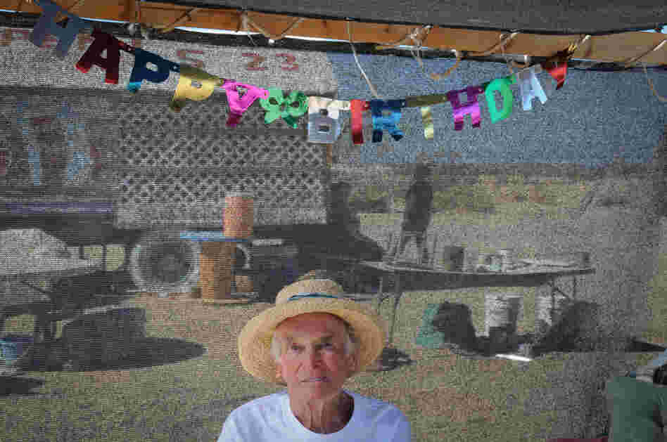 Leonard Knight. An artist. Seen at his 80th birthday celebration.