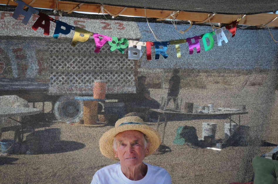 Leonard Knight. An artist. Seen at his 80th birthday celebration.
