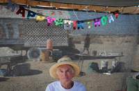Leonard Knight. An artist. Seen at his 80th birthday celebration.