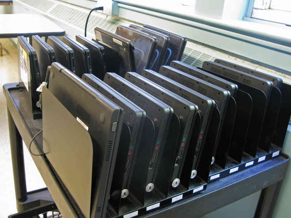 Oyster River Middle School has invested in a wide range of mobile technology in the classroom. Even so, Oyster River's bring-your-own-device policy is seen as a way to ensure that kids are using technology every day, as teachers assume they'll do after they graduate high school.