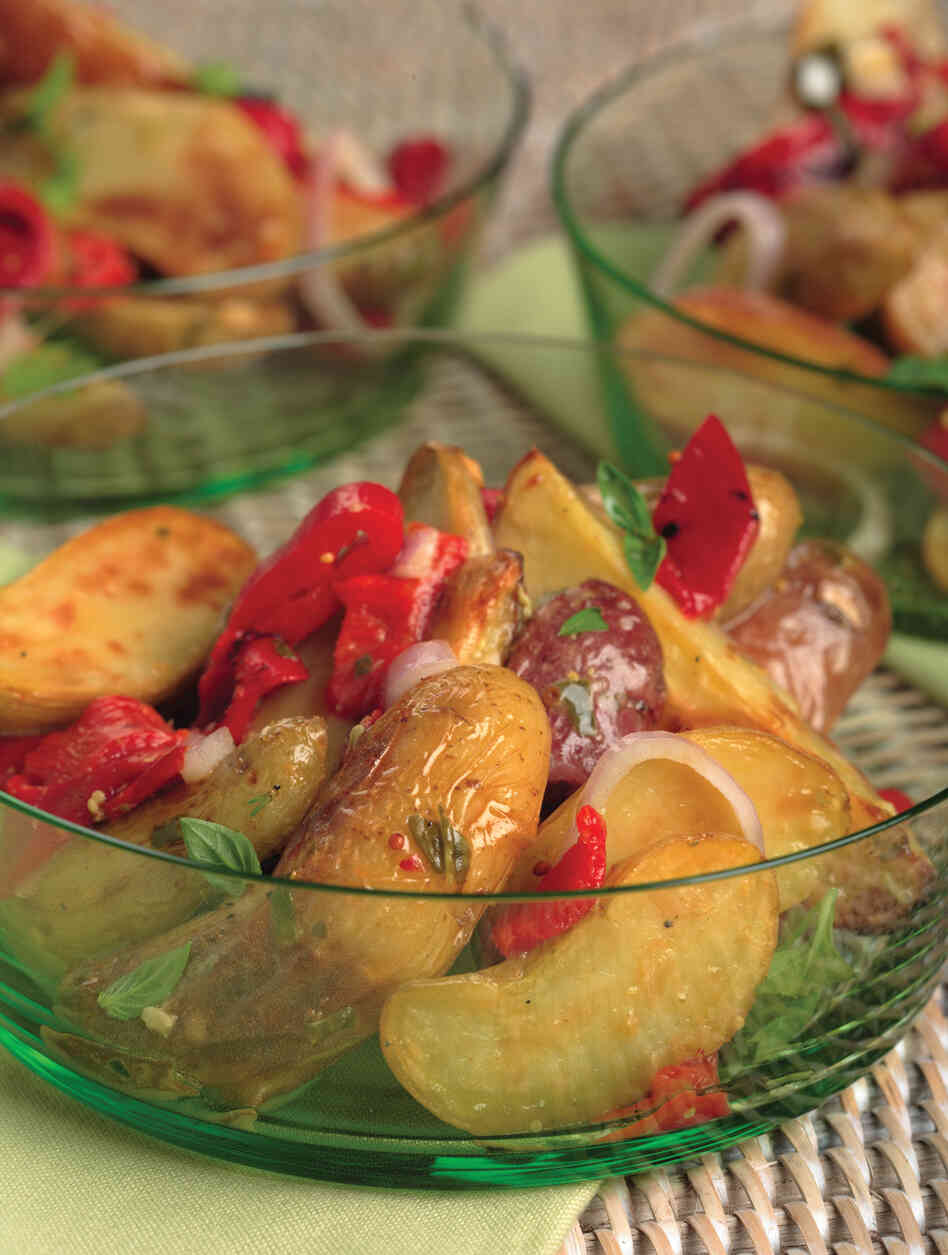 Roasted Fingerling Potato Salad With Lemon-Basil Vinaigrette