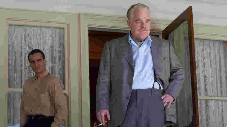 Navy veteran Freddie (Phoenix) falls under the influence of cult leader Lancaster Dodd (Philip Seymour Hoffman) in Anderson's film, which critic Ella Taylor describes as "one of the most twisted father-son tales ever told." Navy veteran Freddie (Phoenix) falls under the influence of cult leader Lancaster Dodd (Philip Seymour Hoffman) in Anderson's film, which critic Ella Taylor describes as "one of the most twisted father-son tales ever told."