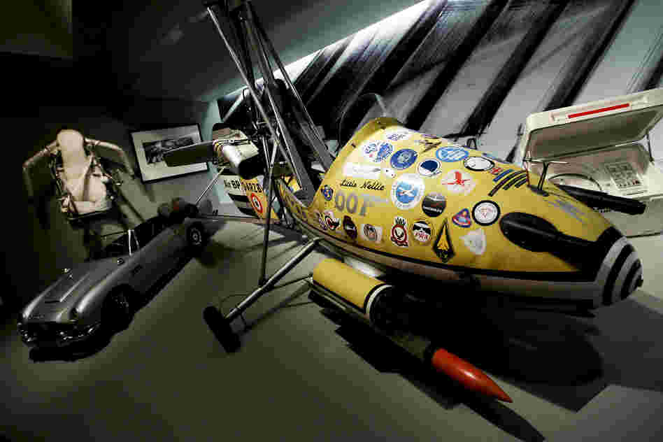 Various vehicles used by James Bond, on display at the For Your Eyes Only: Ian Fleming & James Bond exhibit at the Imperial War Museum on April 16, 2008, in London.