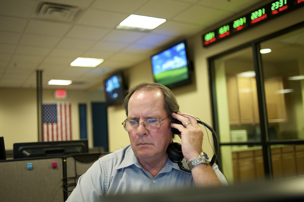 At a fusion center in Las Vegas workers like Daniel Burns, a program coordinator, analyze suspicious activity reports.