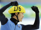 Simon Cho of the U.S. celebrates during the 500 meter men's final race at the Short Track Speed Skating World Cup in Dresden in 2011. Simon Cho of the U.S. celebrates during the 500 meter men's final race at the Short Track Speed Skating World Cup in Dresden in 2011.