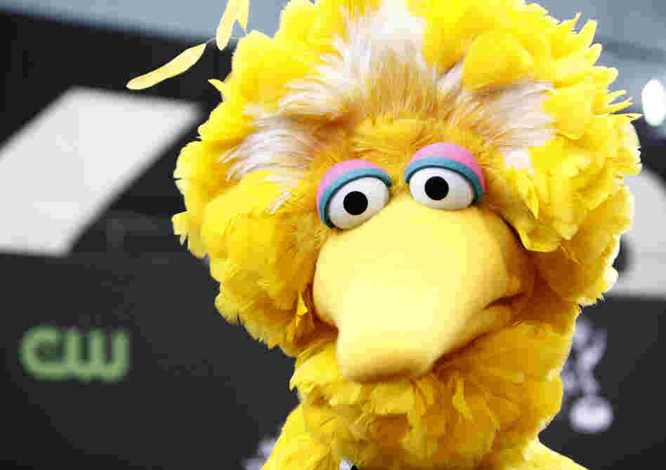 Big Bird, of the children's television show Sesame Street, in Los Angeles.