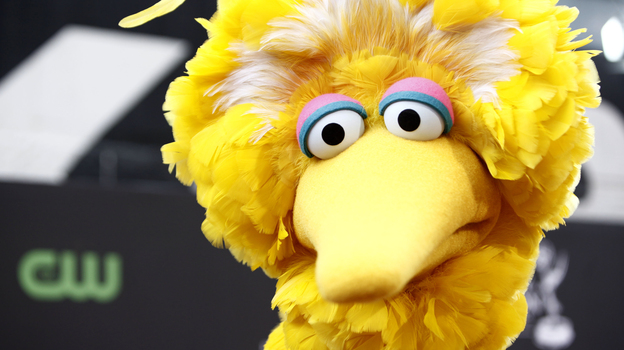 Big Bird, of the children's television show Sesame Street, in Los Angeles. (AP)