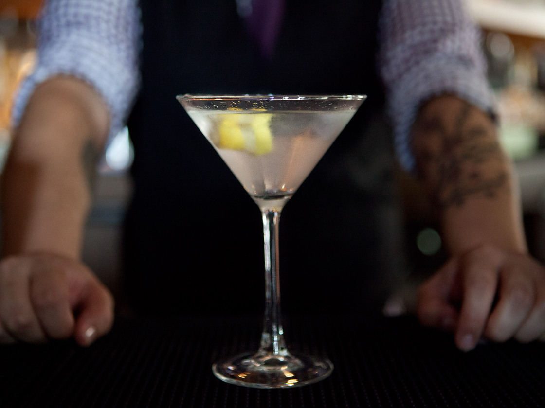 One martini; shaken, not stirred.