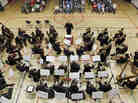 Locked out musicians of the Minnesota Orchestra perform in a free event in a gym in Minneapolis.