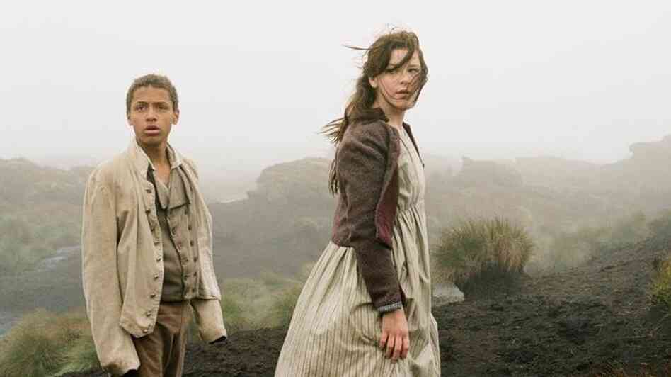 Young Heathcliff (Solomon Glave) and Young Catherine (Shannon Beer) grow up to be an iconic, romantically doomed couple in Wuthering Heights. Young Heathcliff (Solomon Glave) and Young Catherine (Shannon Beer) grow up to be an iconic, romantically doomed couple in Wuthering Heights.