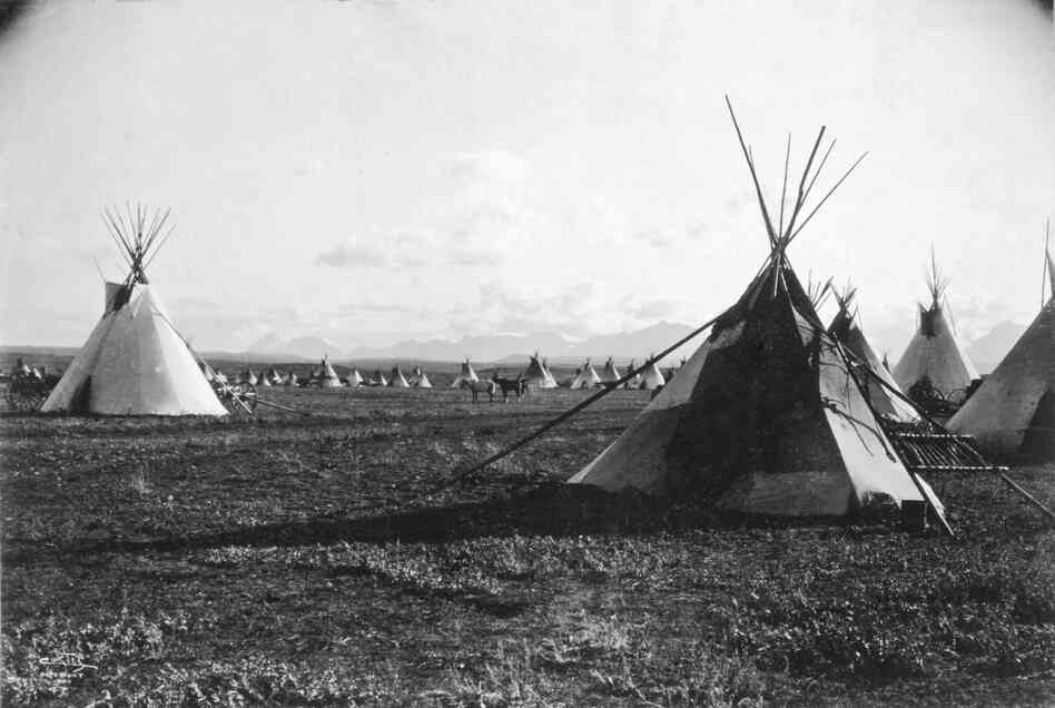 Piegan Camp, 1900. This was the first time Curtis had seen an entire Indian community intact and vibrant. He was enthralled.