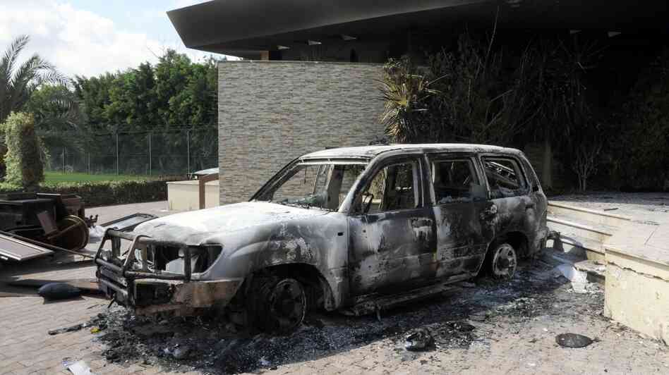 U.S. authorities are investigating whether al-Qaida played a role in last month's attack on the U.S. Consulate in Benghazi. Here, a damaged vehicle sits outside the consulate one day after the attack. U.S. authorities are investigating whether al-Qaida played a role in last month's attack on the U.S. Consulate in Benghazi. Here, a damaged vehicle sits outside the consulate one day after the attack.