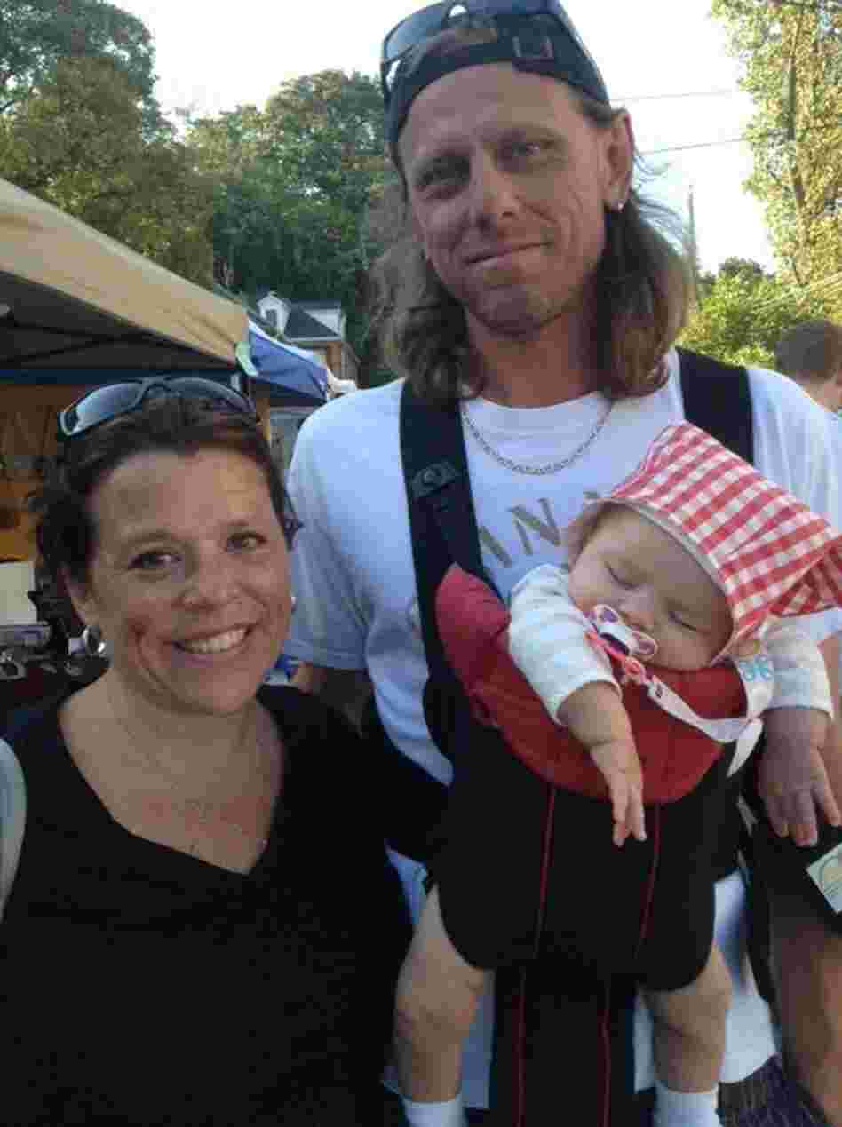 Wendy Leedy, John Gaugush and 3-month-old Isabel at the annual craft fair in Occoquan. Says Gaugush: "I think most people in America are not far right, and not far left, but are forced to pick one or the other." Wendy Leedy, John Gaugush and 3-month-old Isabel at the annual craft fair in Occoquan. Says Gaugush: "I think most people in America are not far right, and not far left, but are forced to pick one or the other."