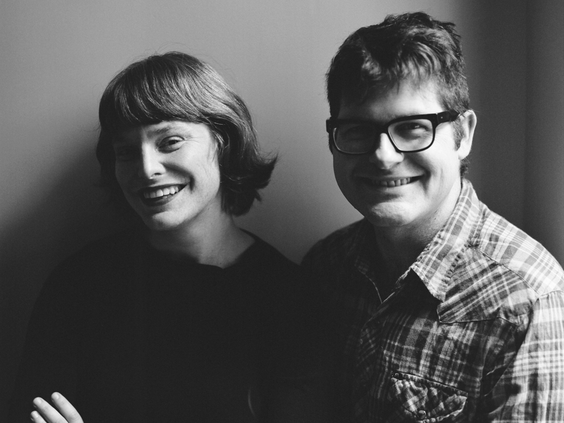 Colin Meloy's wife, Carson Ellis (left), illustrated Under Wildwood. Ellis also serves as illustrator-in-residence for The Decemberists.