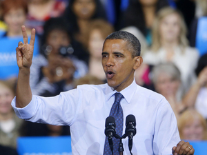 Meanwhile, President Obama held a rally of his own at George Mason University in Fairfax, Va. Meanwhile, President Obama held a rally of his own at George Mason University in Fairfax, Va.