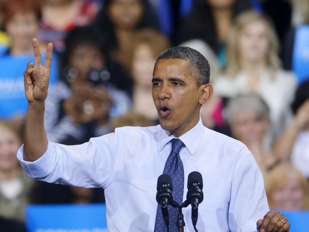 Meanwhile, President Obama held a rally of his own at George Mason University in Fairfax, Va.