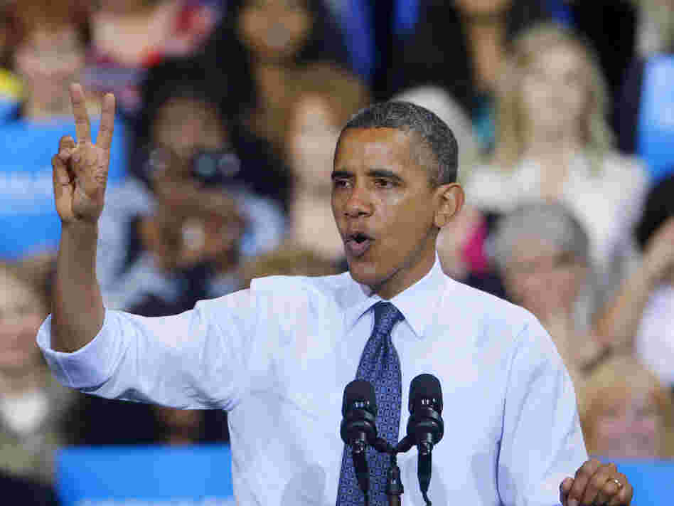 Meanwhile, President Obama held a rally of his own at George Mason University in Fairfax, Va.