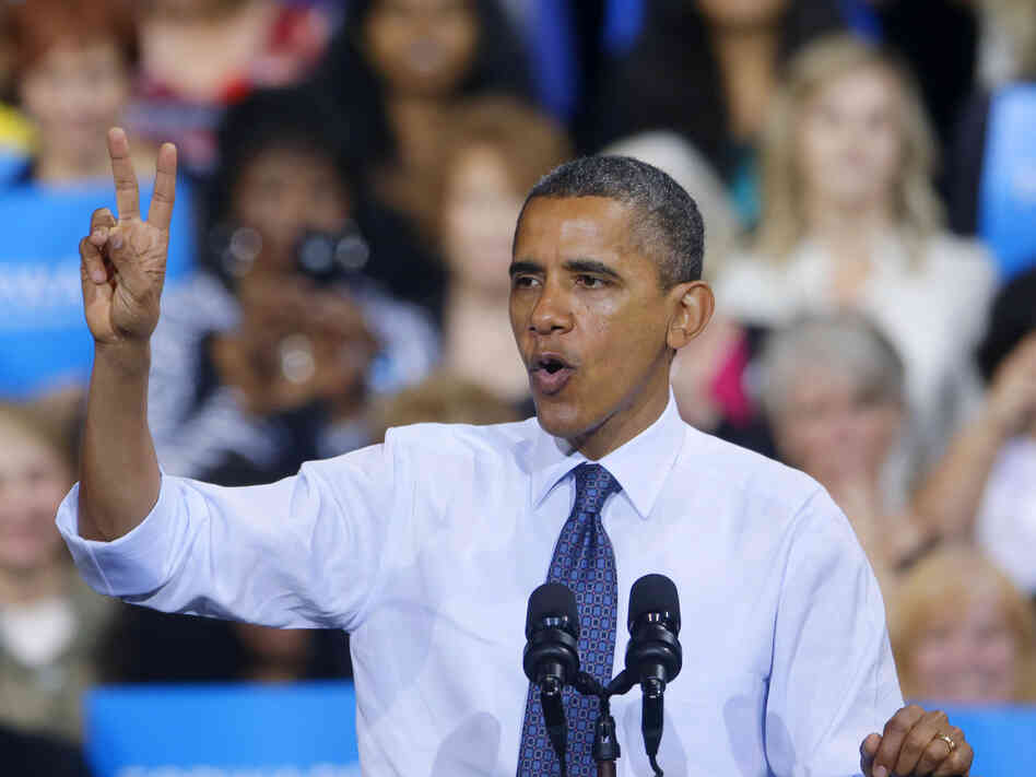 Meanwhile, President Obama held a rally of his own at George Mason University in Fairfax, Va.