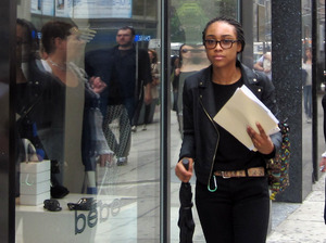 Onieka O'Kieffe, 22, hits the streets of Midtown Manhattan to find a retail job this holiday season. She says she needs the second job because she's only getting 17 hours per week at her current job.