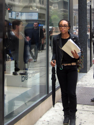 Onieka O'Kieffe, 22, hits the streets of Midtown Manhattan to find a retail job this holiday season. She says she needs the second job because she's only getting 17 hours per week at her current job.