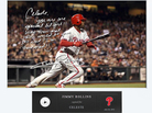 An Egraph signed by Philadelphia Phillies baseball player Jimmy Rollins. Egraphs offers an autographed digital picture with a handwritten note and a personalized audio message for $50. An Egraph signed by Philadelphia Phillies baseball player Jimmy Rollins. Egraphs offers an autographed digital picture with a handwritten note and a personalized audio message for $50.