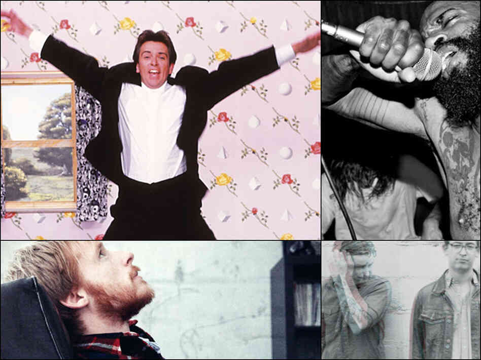Clockwise from upper left: Peter Gabriel, MC Ride of Death Grips, Metz, Kevin Devine of Bad Books Clockwise from upper left: Peter Gabriel, MC Ride of Death Grips, Metz, Kevin Devine of Bad Books