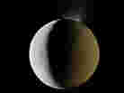 Enceladus, shooting geysers of water into space. Enceladus, shooting geysers of water into space.