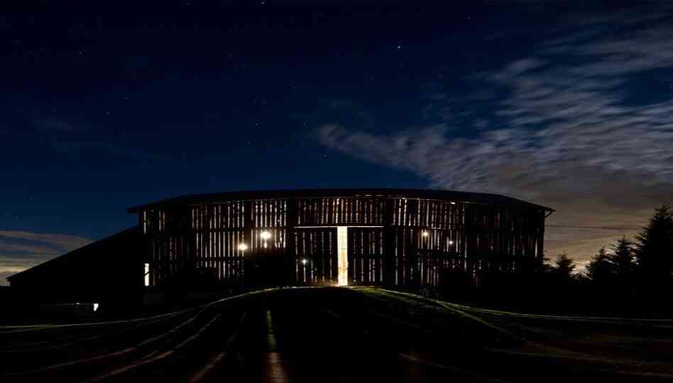 A Canadian team built Atlas in this abandoned barn at a glider club near Tottenham, Ontario. It once held livestock; the roof leaks during thunderstorms. A Canadian team built Atlas in this abandoned barn at a glider club near Tottenham, Ontario. It once held livestock; the roof leaks during thunderstorms.