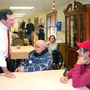 U.S. Rep. Joe Donnelly of Indiana talked with residents of Columbia Healthcare Center, a nursing home in Evansville, Ind., on Thursday.