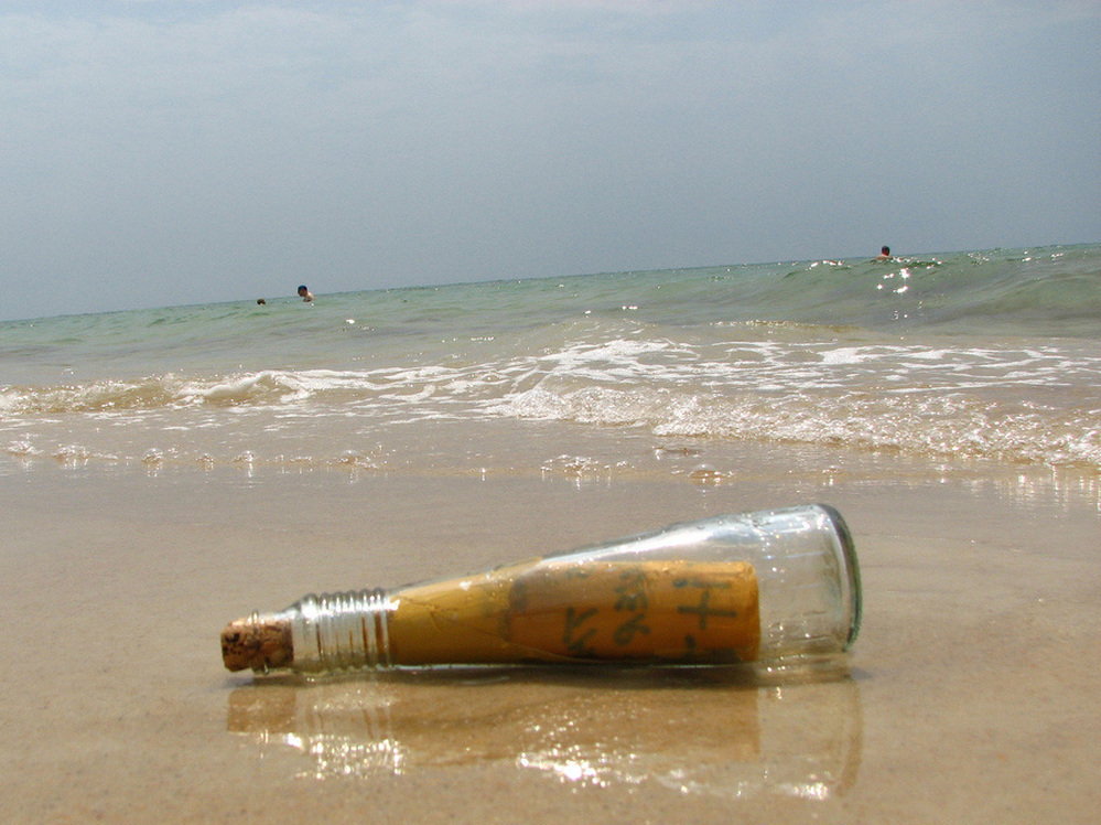 This bottle washed up in Florida. The message inside read, "God is the answer."