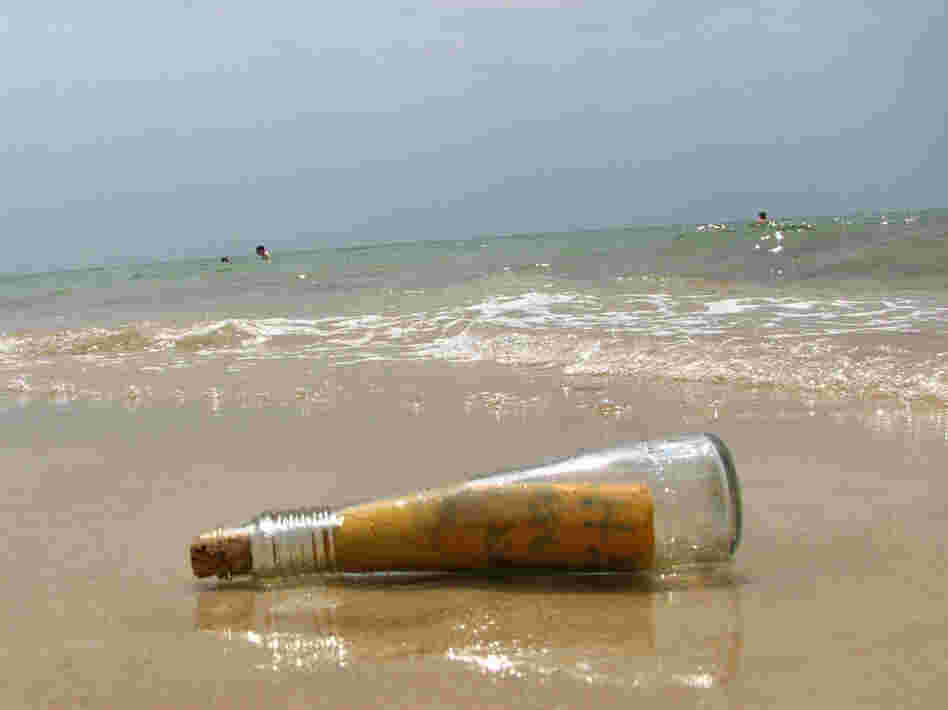 This bottle washed up in Florida. The message inside read, "God is the answer."