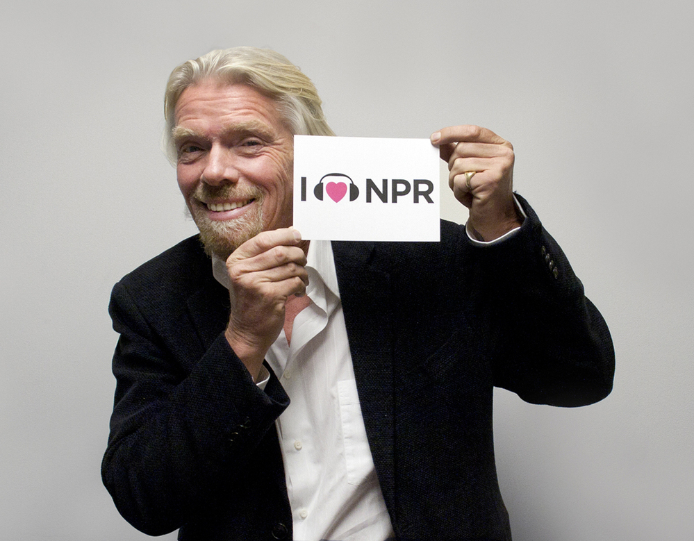 Sir Richard Branson at NPR HQ in DC.
