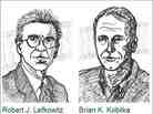 This year's winners of the Chemistry Nobel: Robert Lefkowitz (left) and Brian Kobilka.