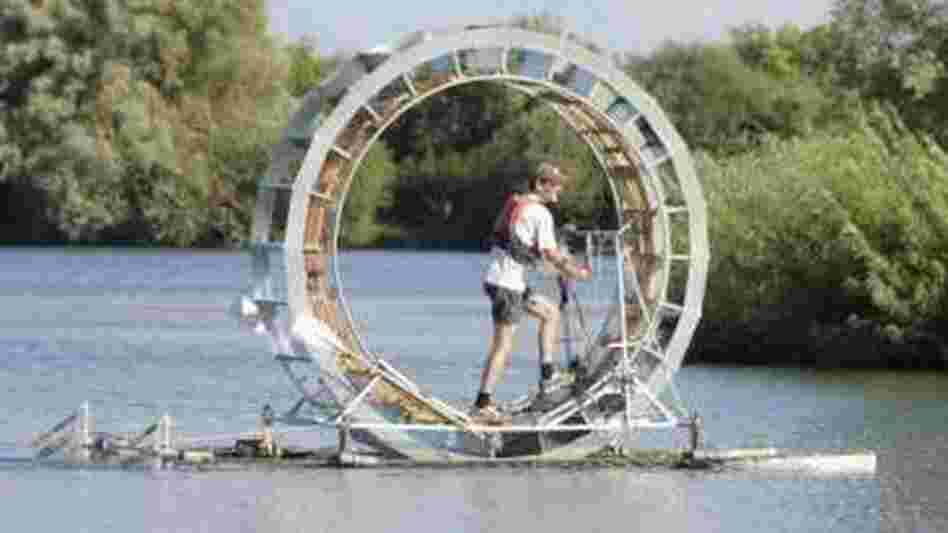 The hamster wheel, before she sank.