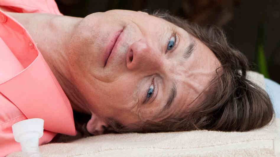 John Hawkes plays Mark O'Brien, a man who spends most of his life in an iron lung after suffering from polio, in The Sessions. John Hawkes plays Mark O'Brien, a man who spends most of his life in an iron lung after suffering from polio, in The Sessions.